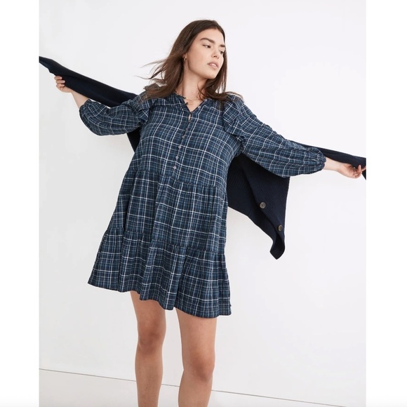 Madewell Dresses & Skirts - Madewell Gauze Ruffle-Trimmed Mini Dress